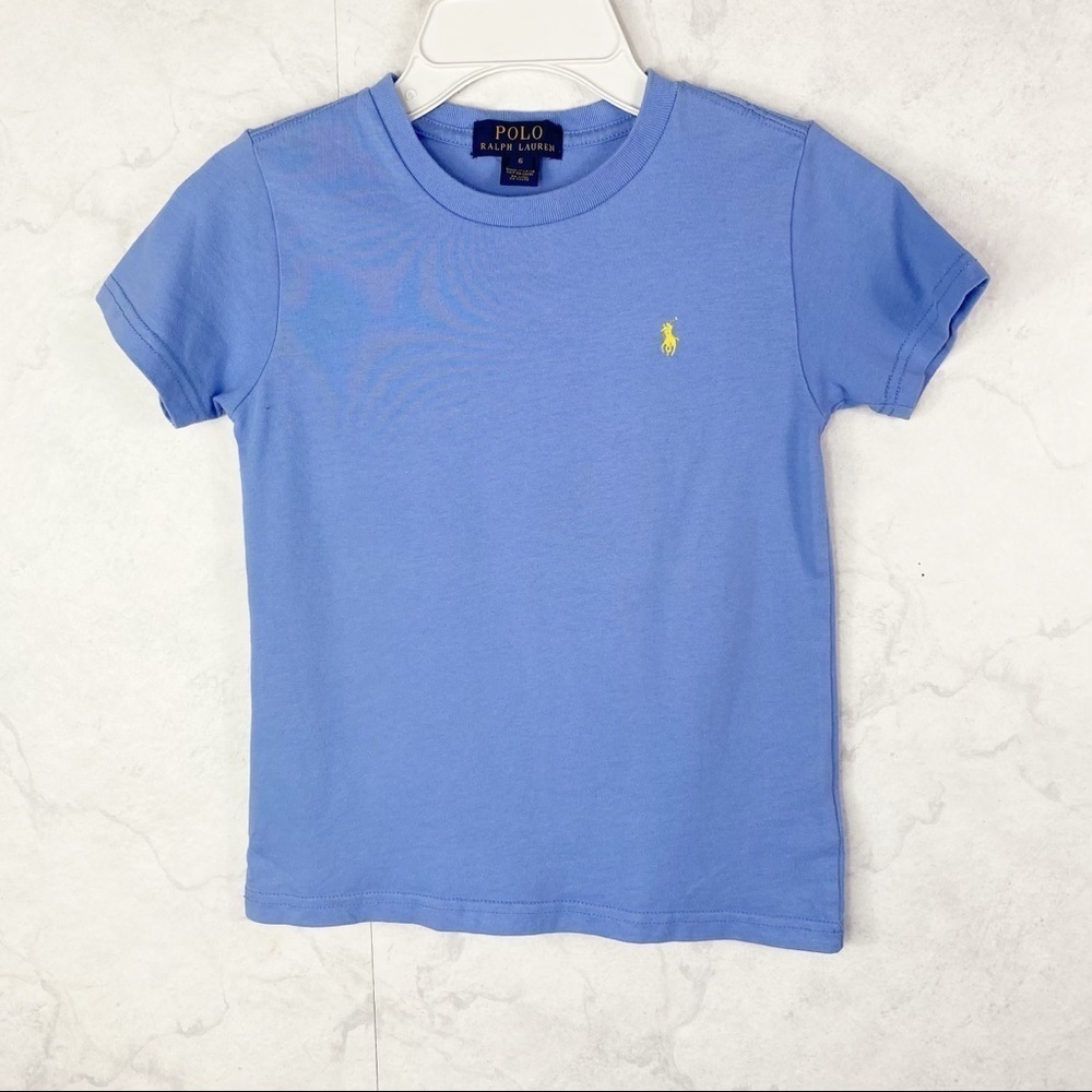 [Ralph Lauren] Boys Blue Logo Tee